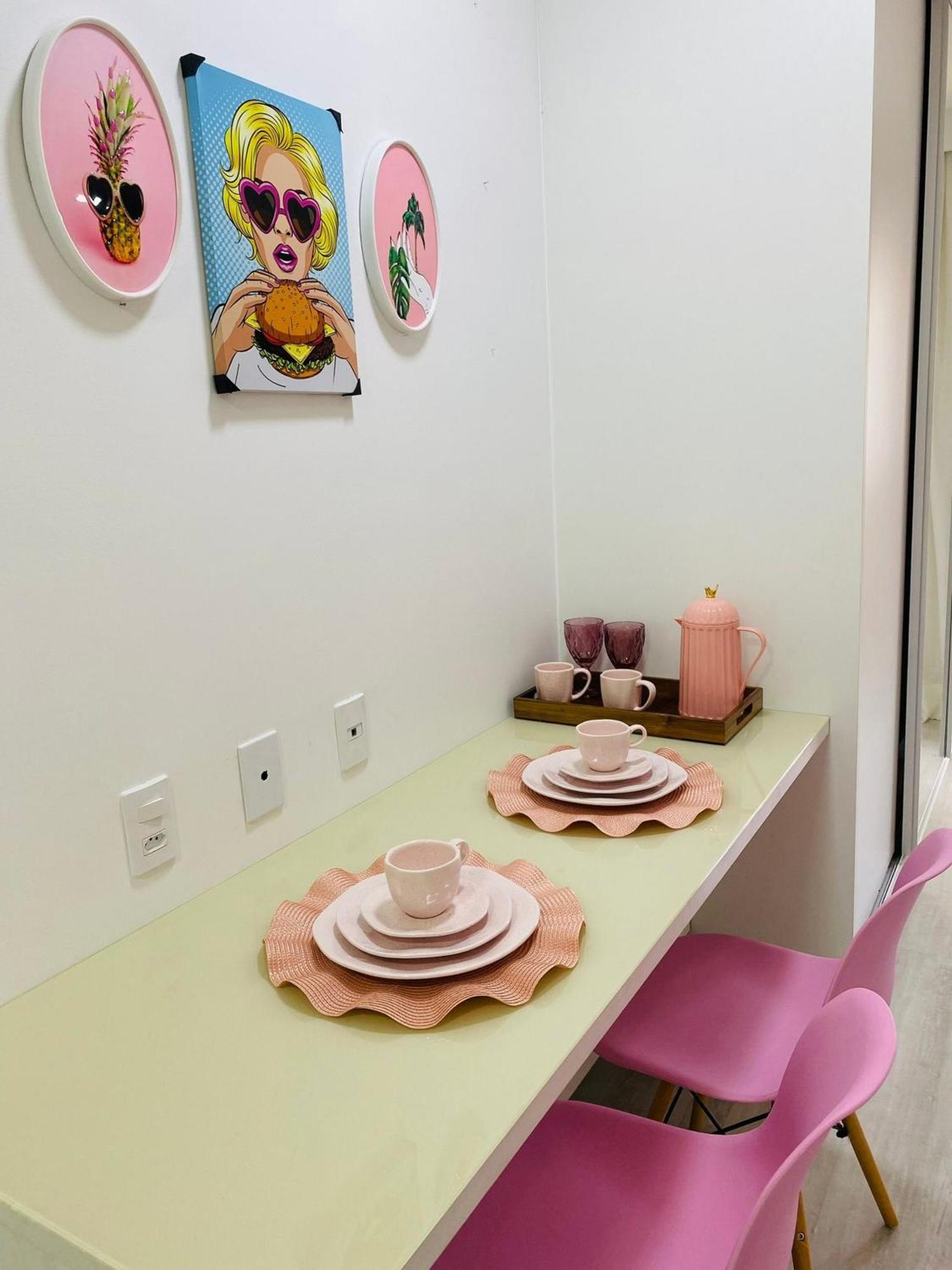 Apartamento Flat Rosa Encantador Vista